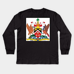 The Coat of Arms of Trinidad and Tobago Kids Long Sleeve T-Shirt